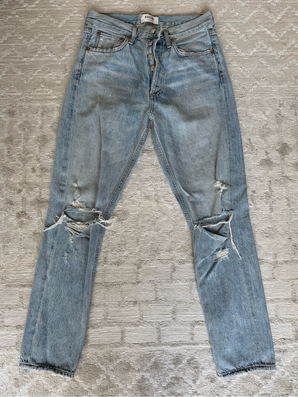 AGOLDE Jamie High Rise Distressed Ankle Jeans